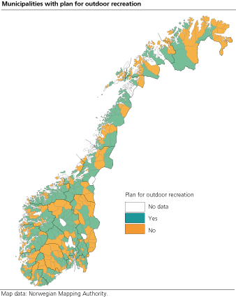 Municipalities with plan for outdoor recreation