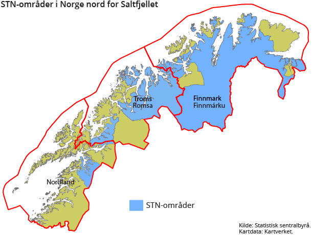 STN-områder i Norge nord for Saltfjellet STN-områder i Norge nord for Saltfjellet