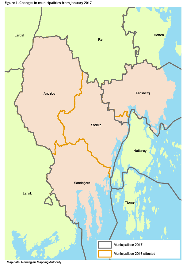 Figure 1. Changes in municipalities from January 2017 Figure 1. Changes in municipalities from January 2017